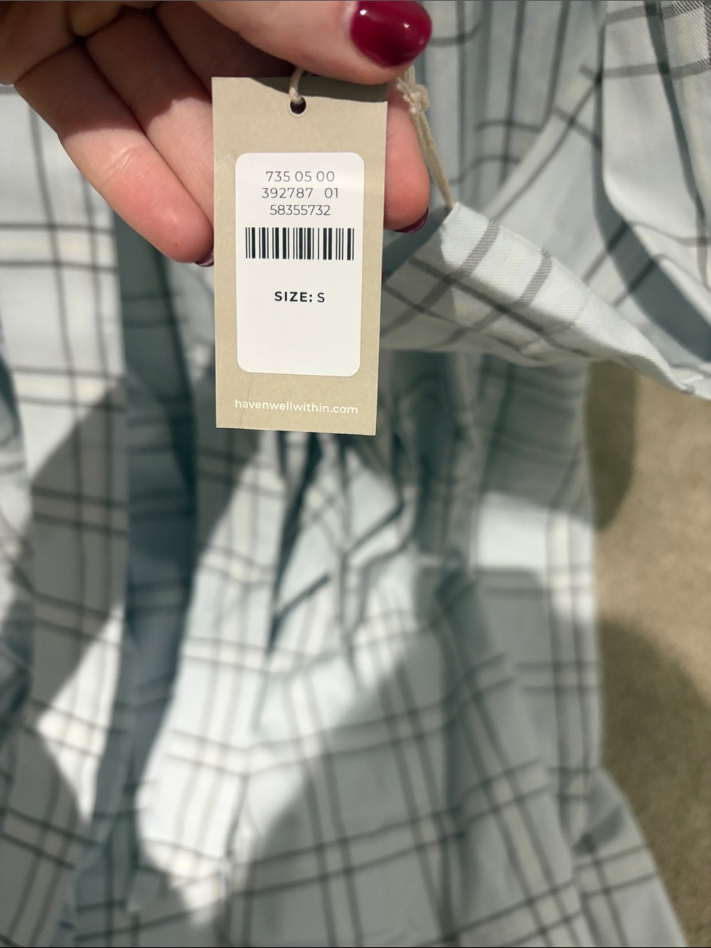 Light Gray Plaid Robe - Picture 4 of 9